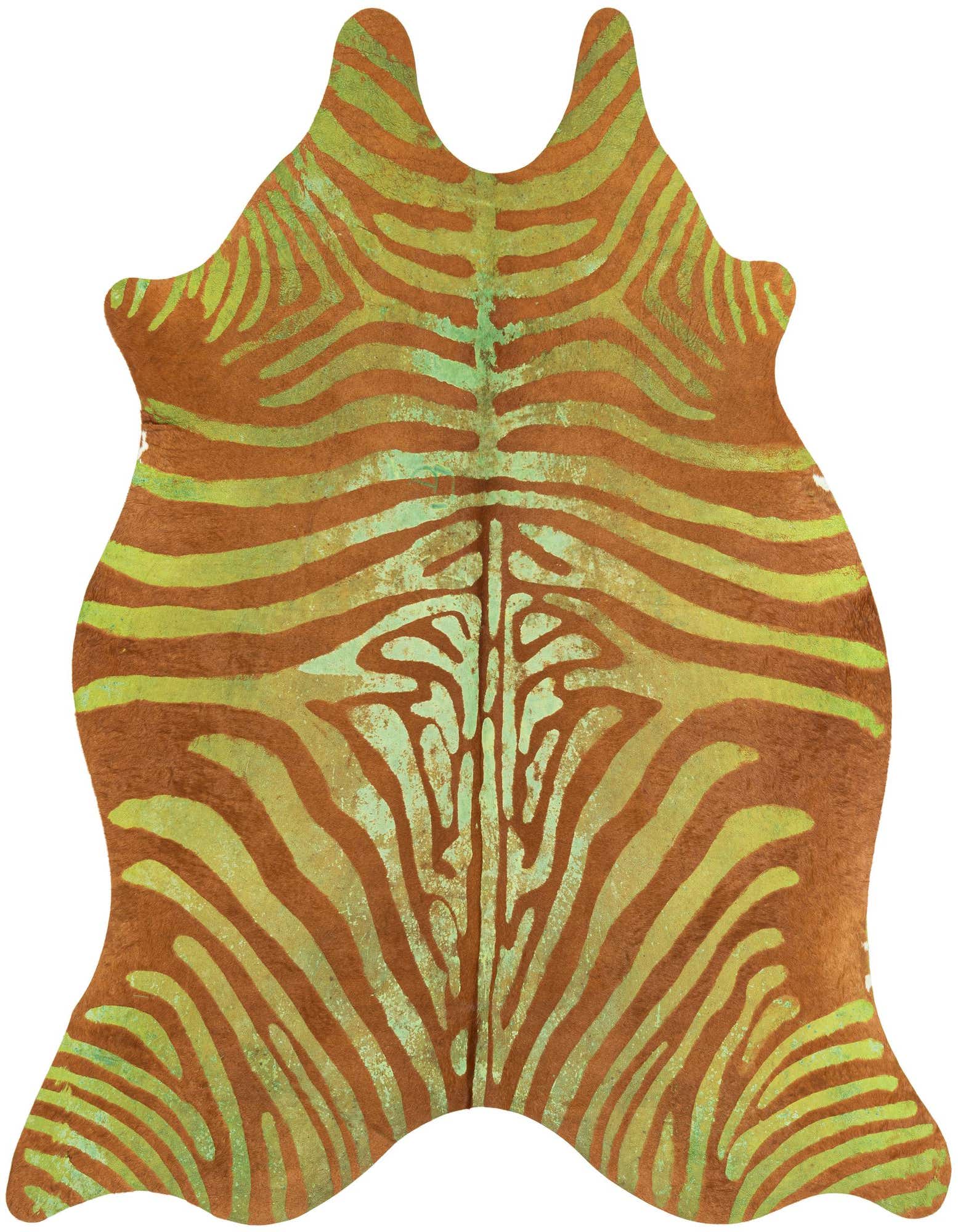 Primary image  6' 6 x 7' 3 Cowhide Leather Freeform Rug