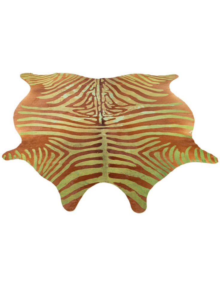 Detail image of  6' 6 x 6' 10 Cowhide Leather Freeform Rug