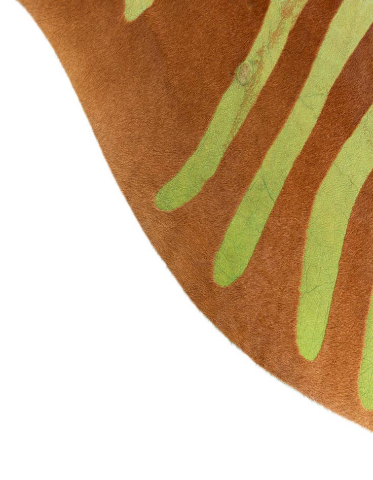 Detail image of  6' 6 x 6' 10 Cowhide Leather Freeform Rug