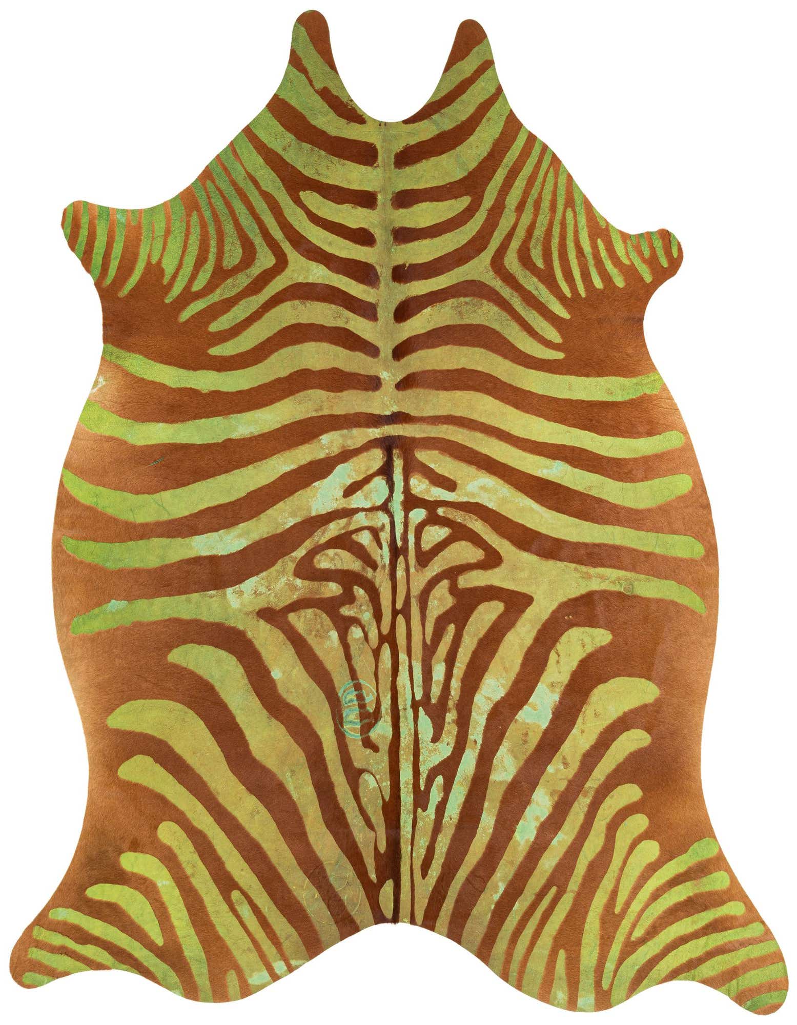 Primary image  6' 6 x 6' 10 Cowhide Leather Freeform Rug