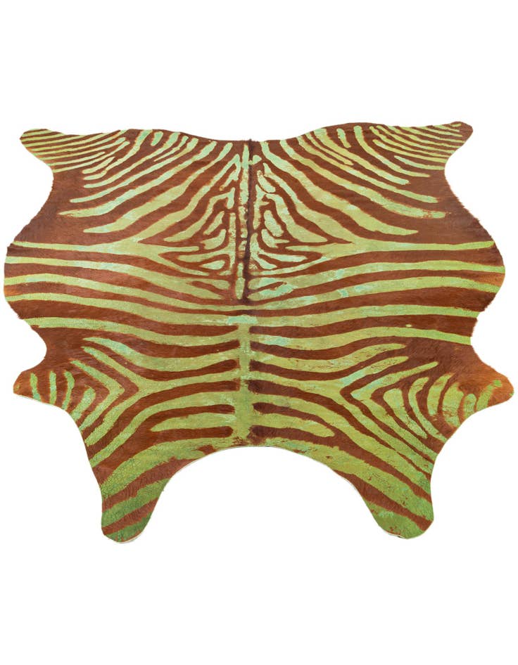 Detail image of  6' 4 x 7' Cowhide Leather Freeform Rug