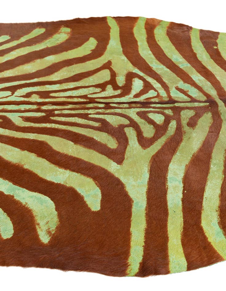 Detail image of  6' 4 x 7' Cowhide Leather Freeform Rug