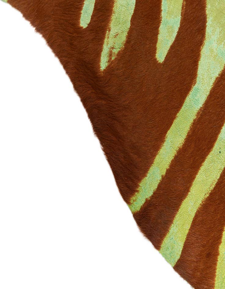 Detail image of  6' 4 x 7' Cowhide Leather Freeform Rug
