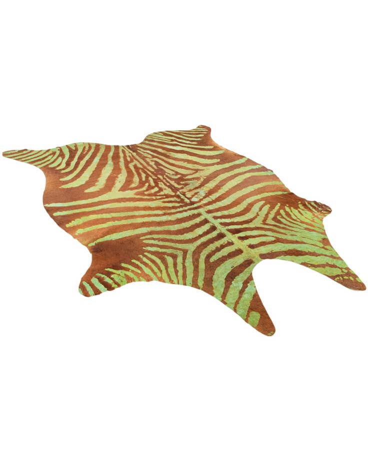 Detail image of  6' 2 x 7' Cowhide Leather Freeform Rug