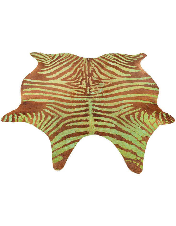 Detail image of  6' 2 x 7' Cowhide Leather Freeform Rug