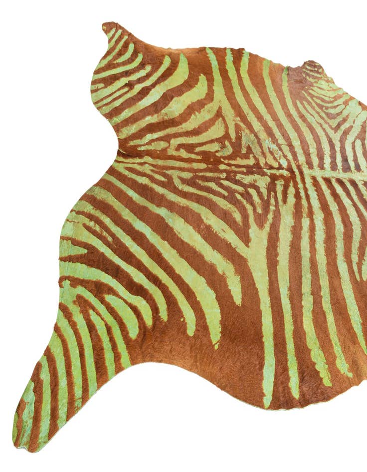 Detail image of  6' 2 x 7' Cowhide Leather Freeform Rug