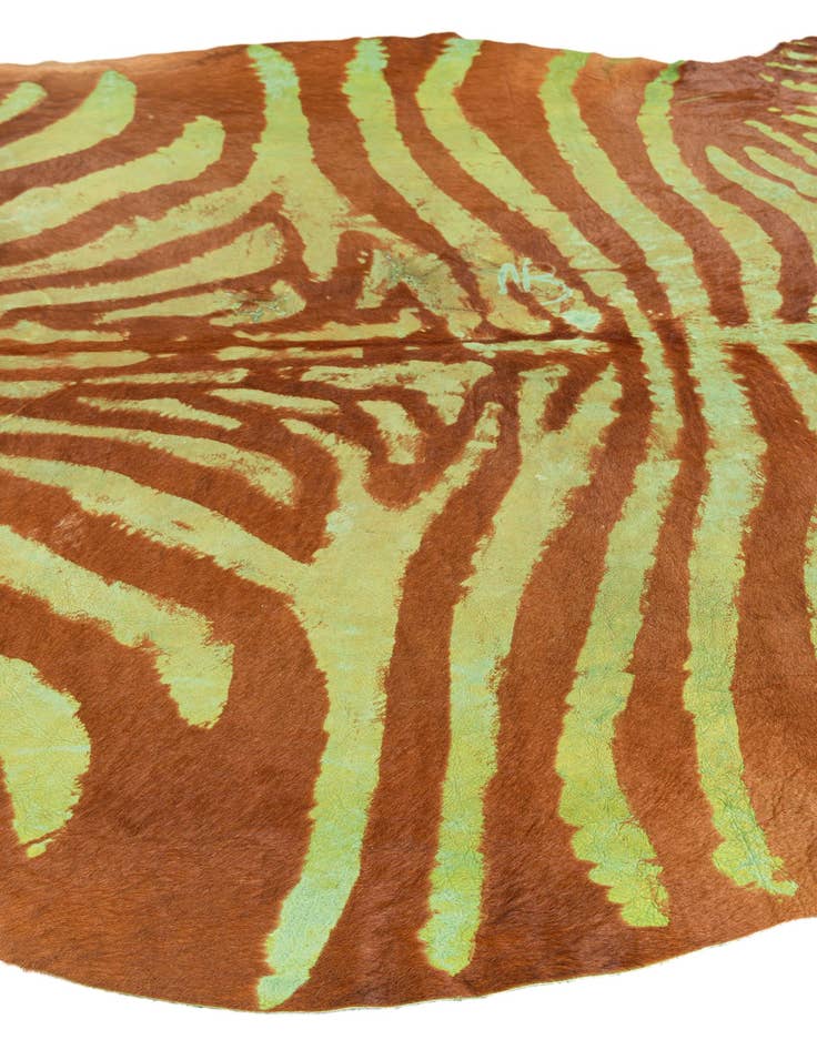 Detail image of  6' 2 x 7' Cowhide Leather Freeform Rug