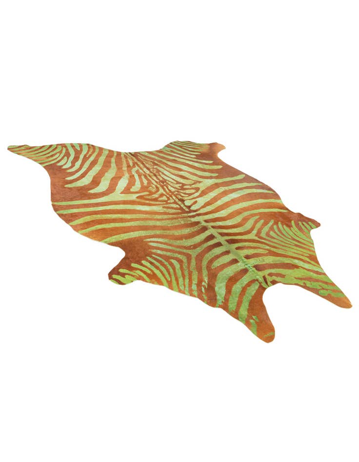 Detail image of  6' 7 x 7' 5 Cowhide Leather Freeform Rug