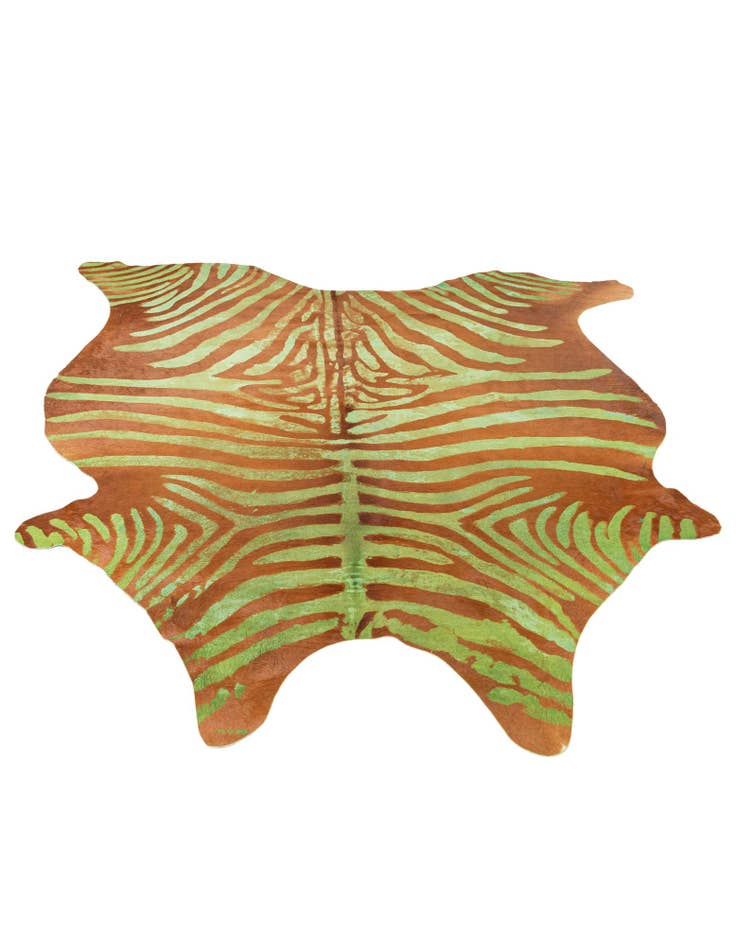 Detail image of  6' 7 x 7' 5 Cowhide Leather Freeform Rug