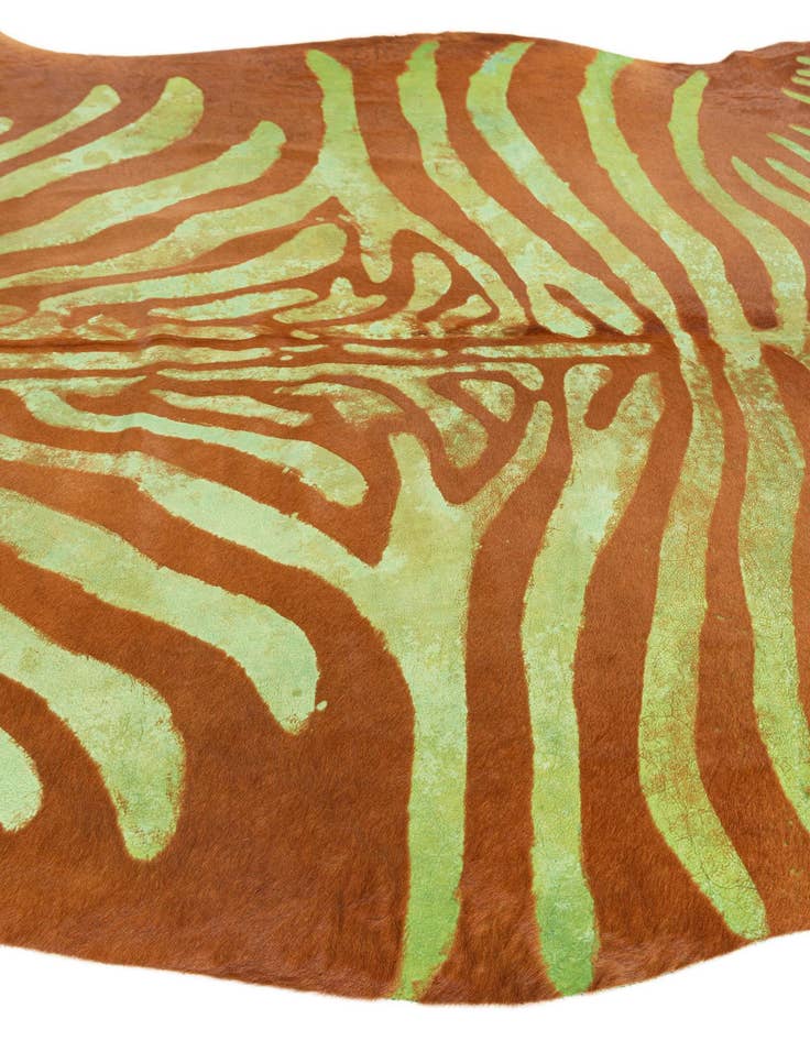 Detail image of  6' 7 x 7' 5 Cowhide Leather Freeform Rug
