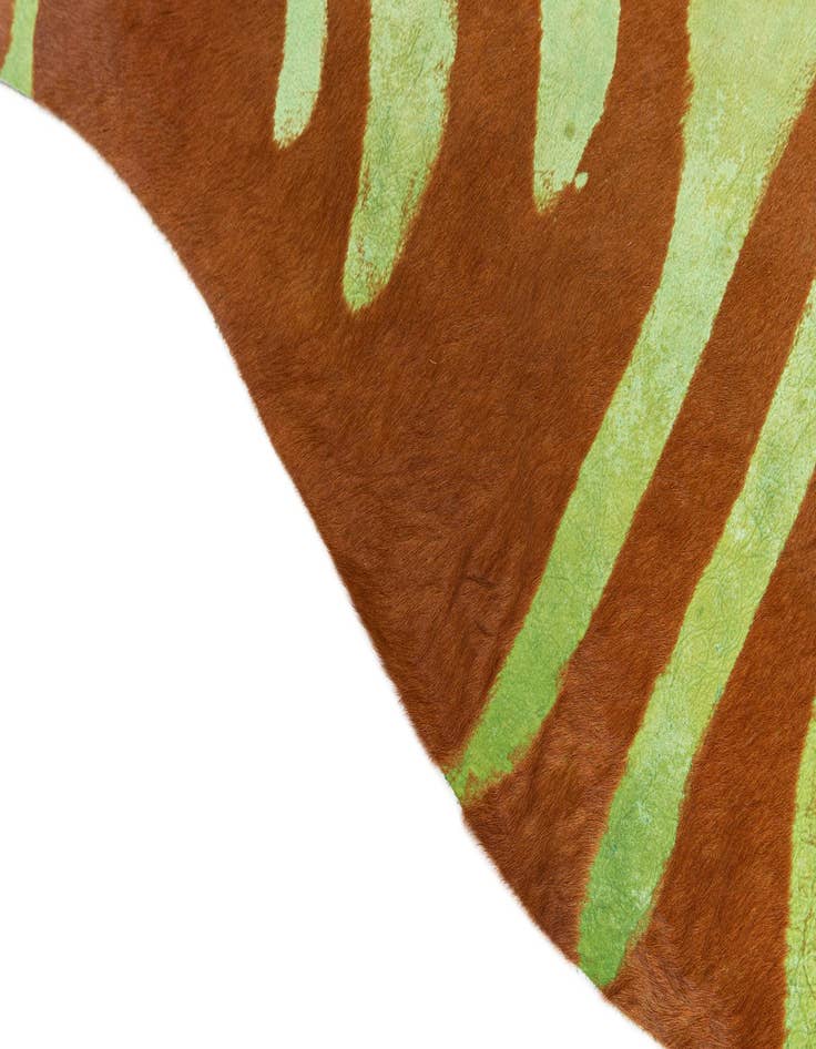 Detail image of  6' 7 x 7' 5 Cowhide Leather Freeform Rug