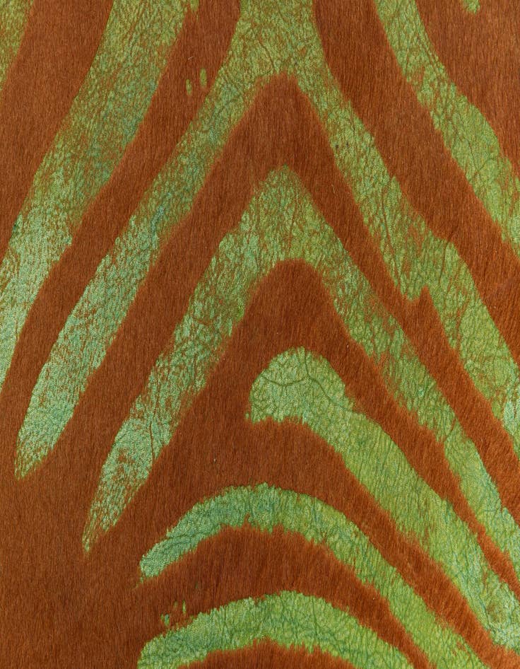 Detail image of  6' 7 x 7' 5 Cowhide Leather Freeform Rug