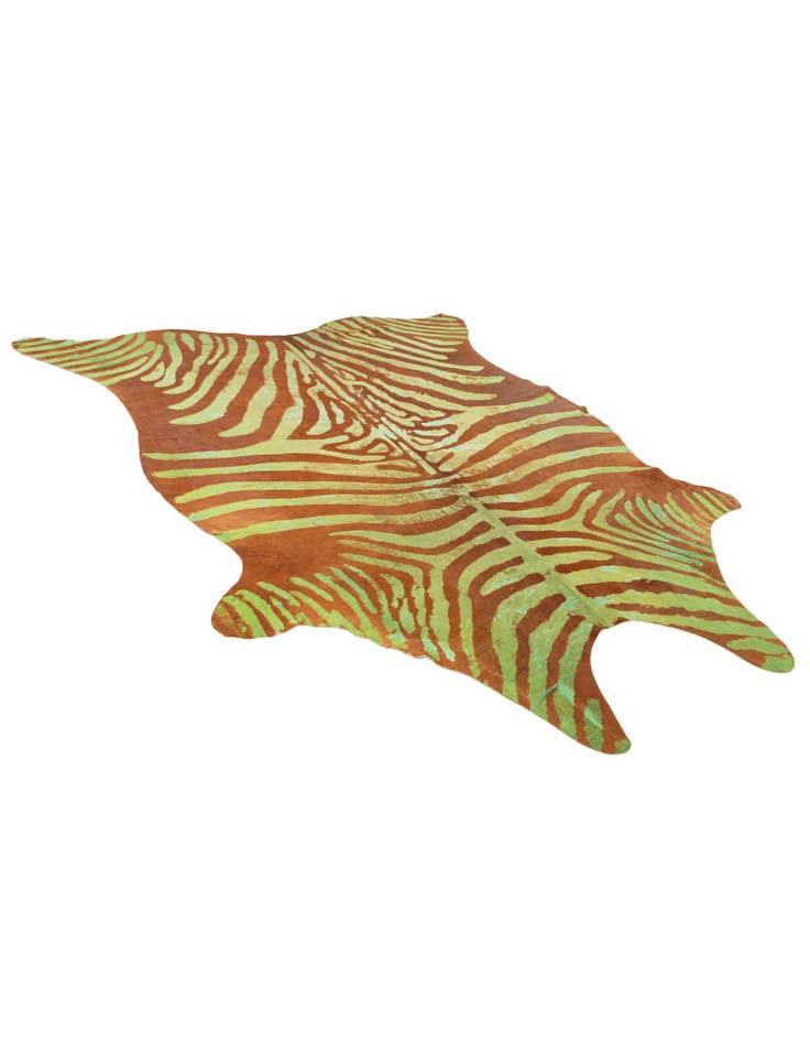 Detail image of  6' 6 x 7' 7 Cowhide Leather Freeform Rug