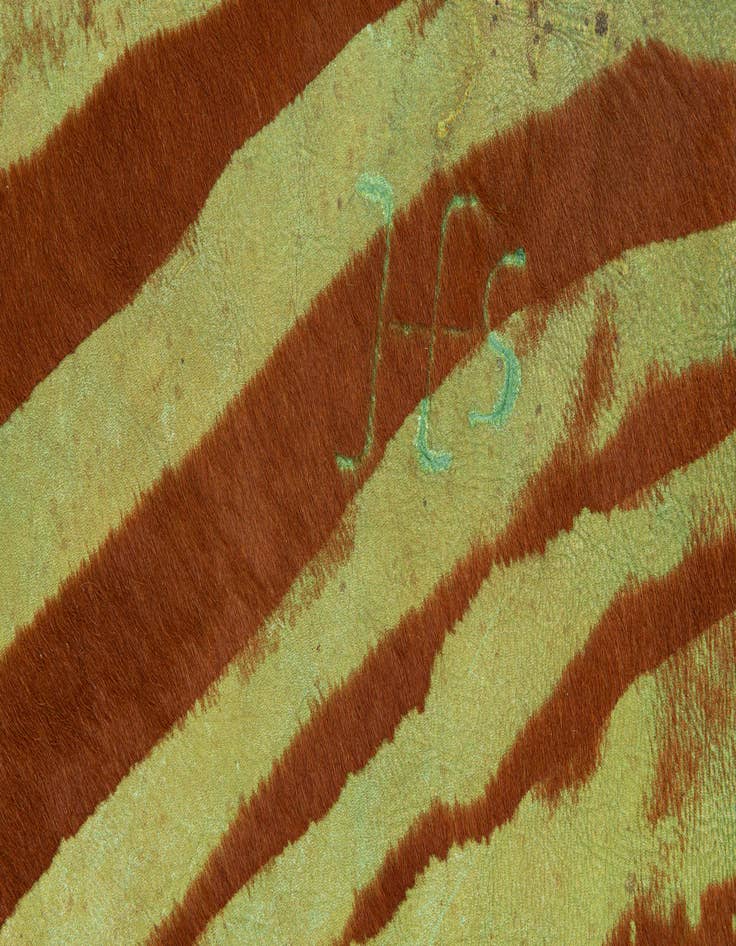 Detail image of  6' 6 x 7' 7 Cowhide Leather Freeform Rug