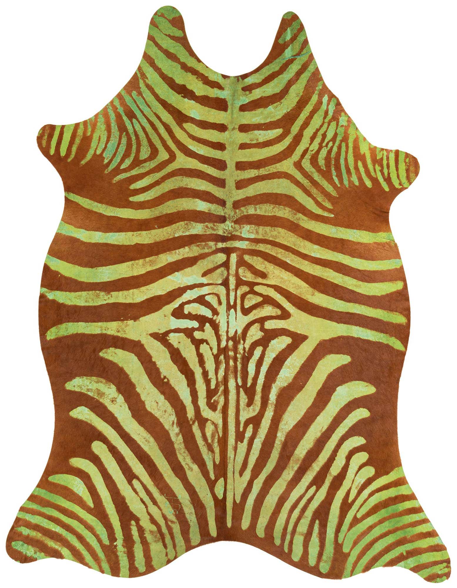 Primary image  6' 6 x 7' 7 Cowhide Leather Freeform Rug