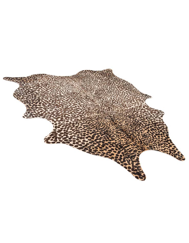 Detail image of  5' 10 x 6' 10 Cowhide Leather Freeform Rug
