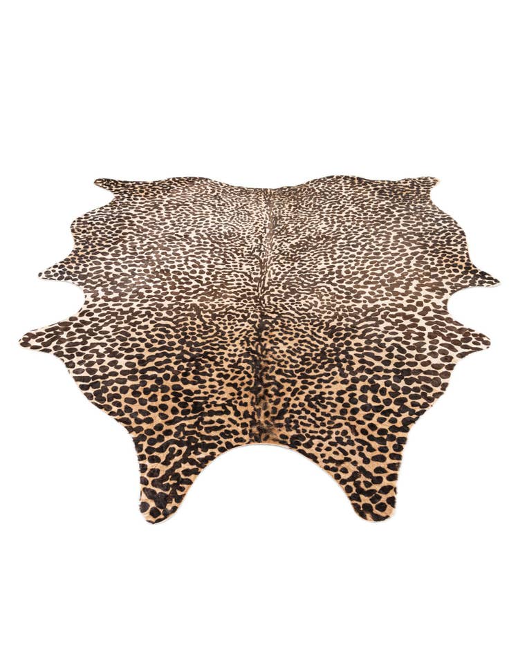 Detail image of  5' 10 x 6' 10 Cowhide Leather Freeform Rug