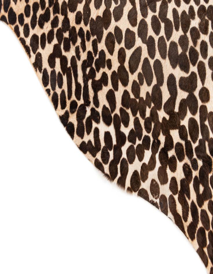 Detail image of  5' 10 x 6' 10 Cowhide Leather Freeform Rug