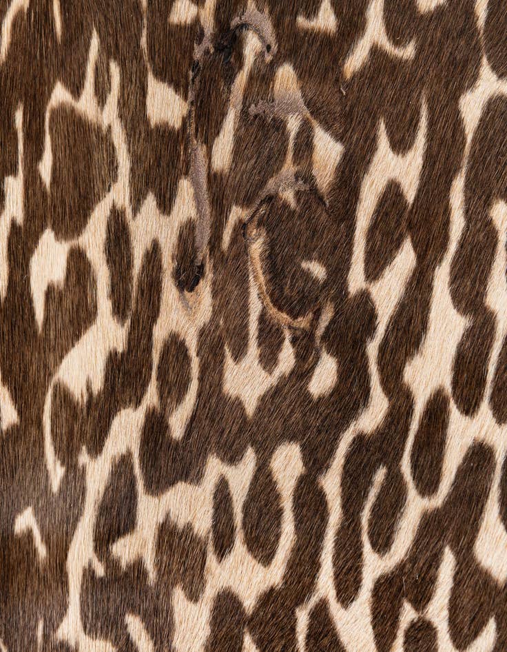 Detail image of  5' 10 x 6' 10 Cowhide Leather Freeform Rug