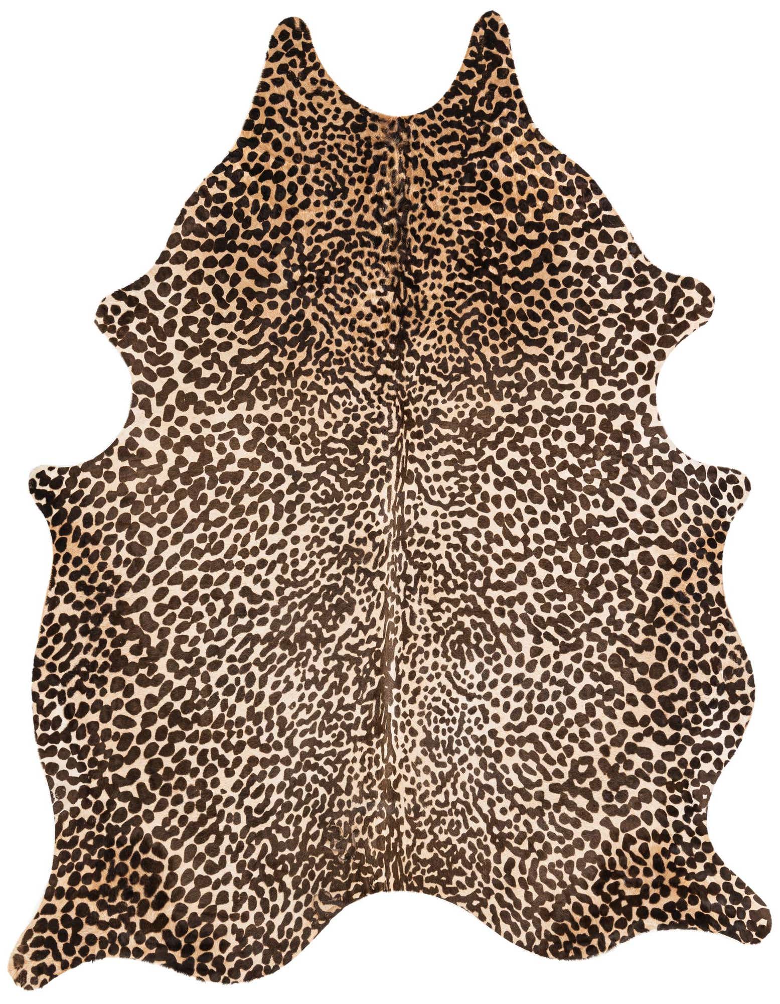 Primary image  5' 10 x 6' 10 Cowhide Leather Freeform Rug