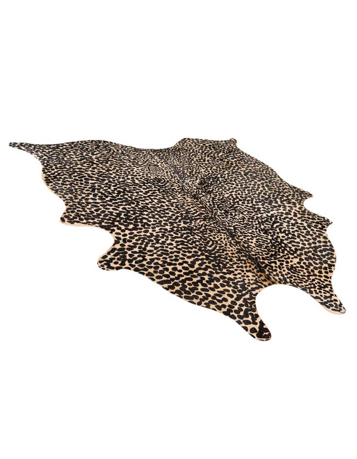 Detail image of  6' 4 x 6' 8 Cowhide Leather Freeform Rug