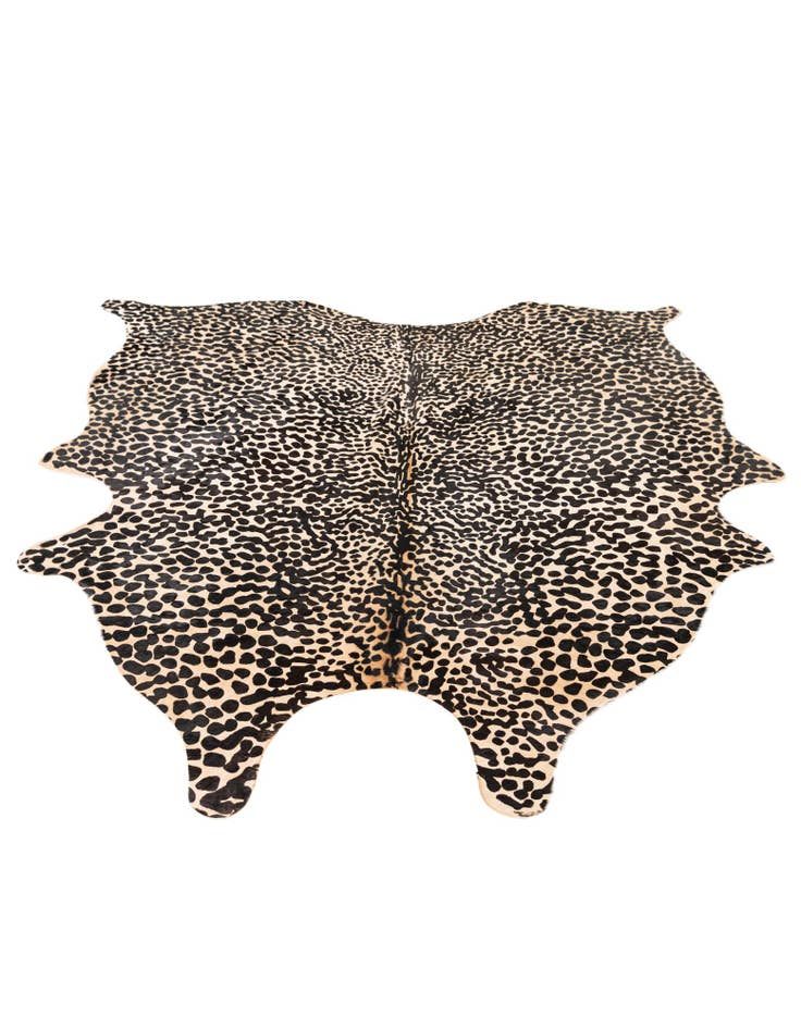 Detail image of  6' 4 x 6' 8 Cowhide Leather Freeform Rug