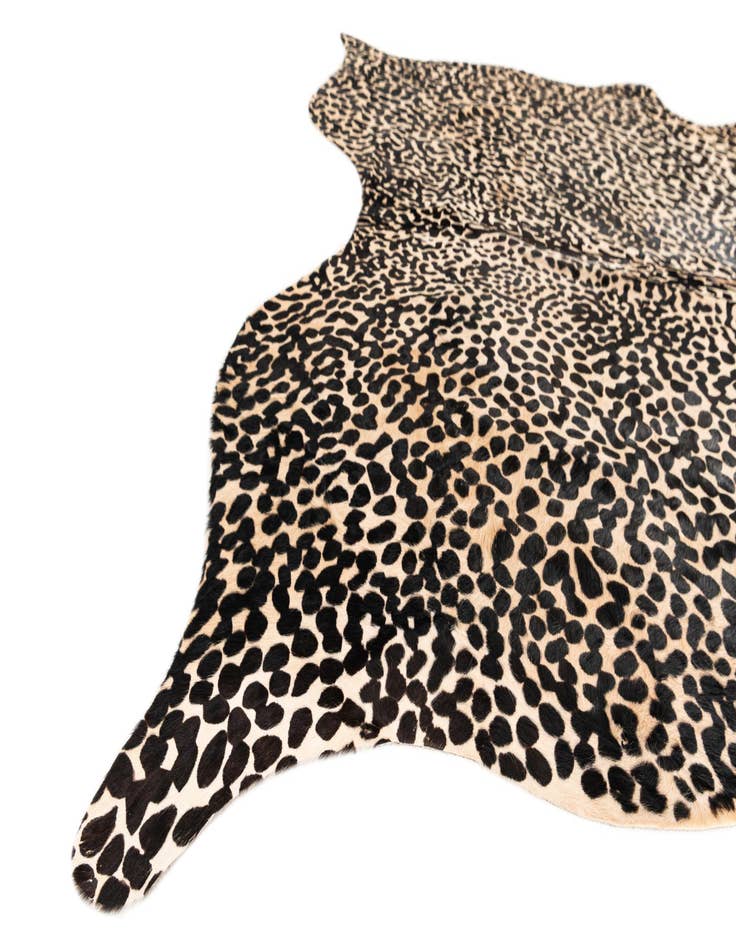 Detail image of  6' 4 x 6' 8 Cowhide Leather Freeform Rug