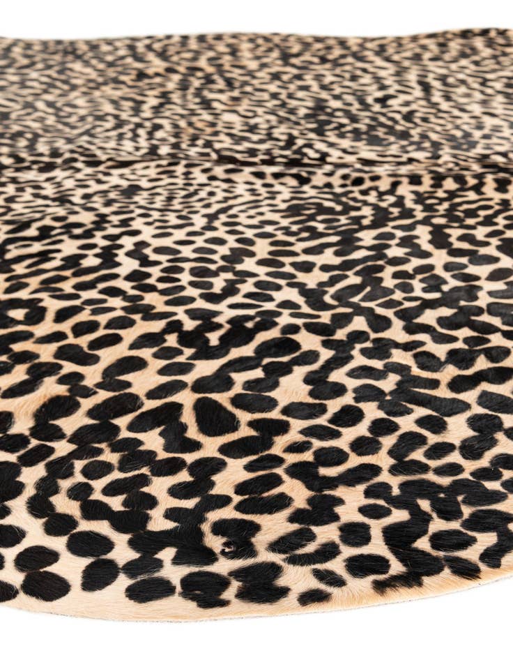 Detail image of  6' 4 x 6' 8 Cowhide Leather Freeform Rug