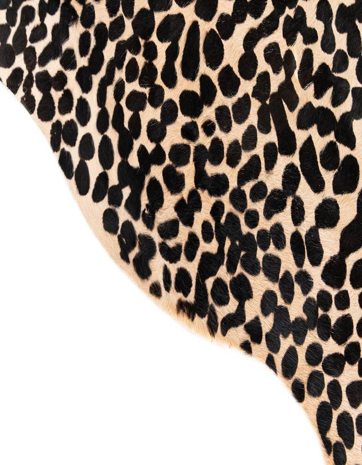 Detail image of  6' 4 x 6' 8 Cowhide Leather Freeform Rug