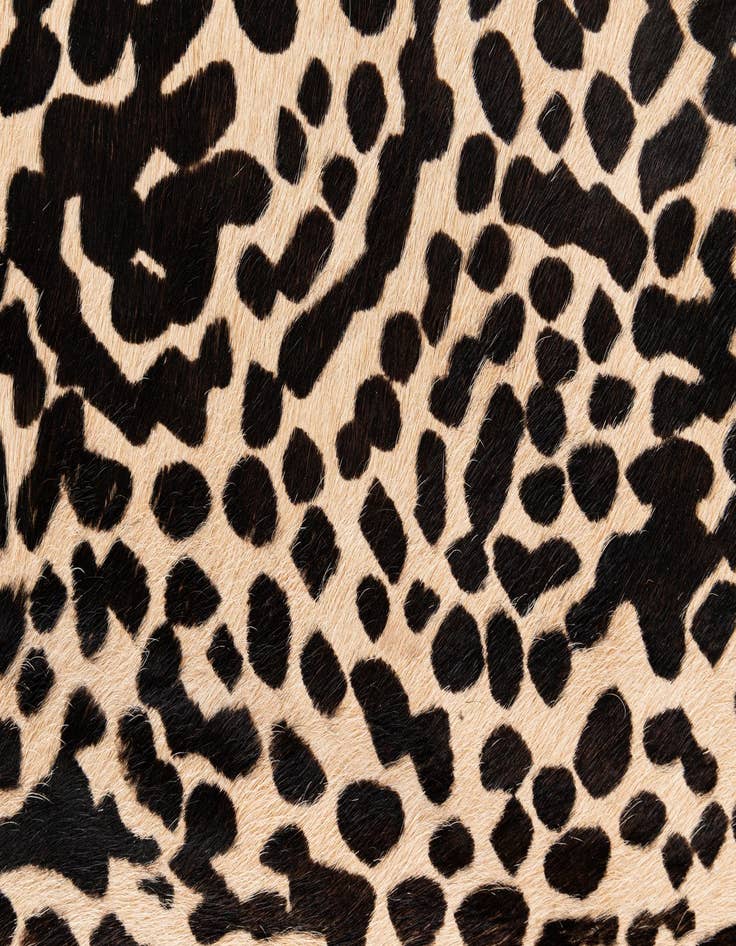 Detail image of  6' 4 x 6' 8 Cowhide Leather Freeform Rug