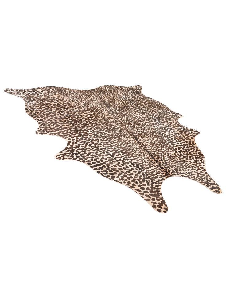 Detail image of  6' 5 x 7' 3 Cowhide Leather Freeform Rug