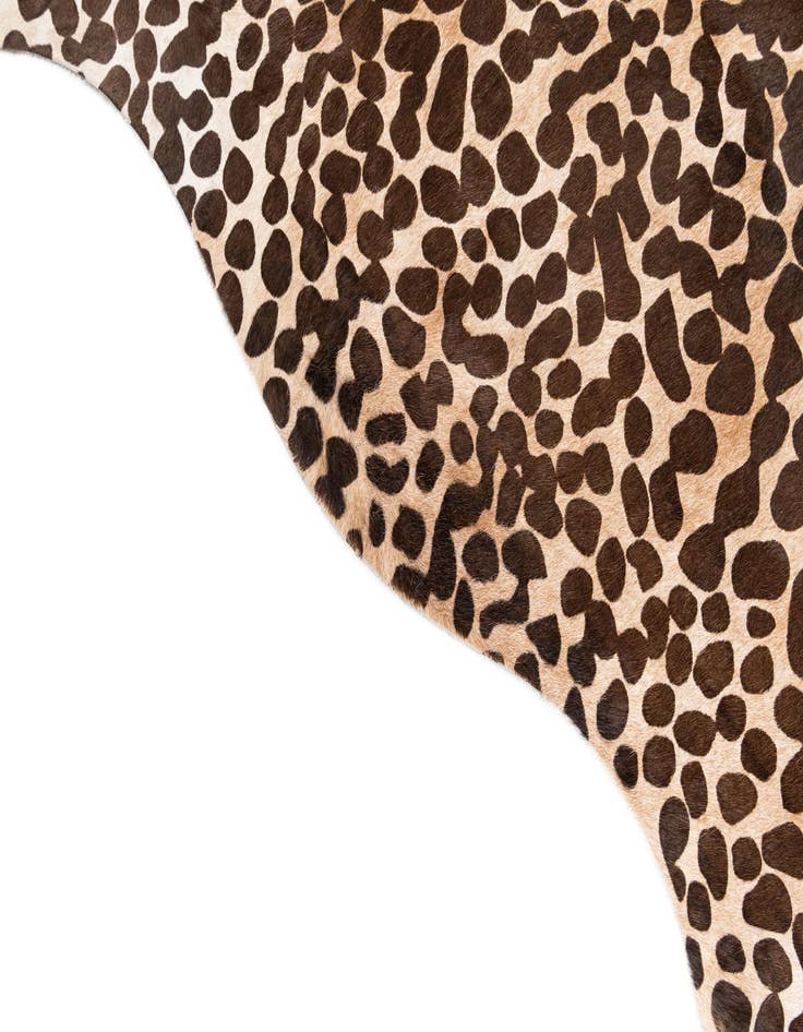 Detail image of  6' 5 x 7' 3 Cowhide Leather Freeform Rug