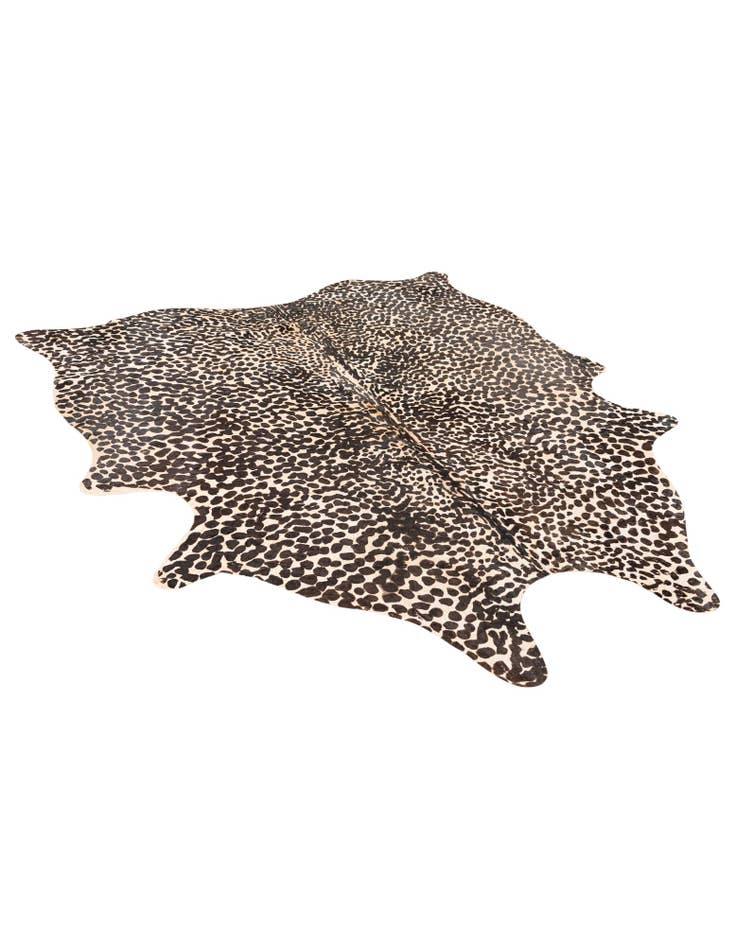 Detail image of  6' 2 x 6' 10 Cowhide Leather Freeform Rug