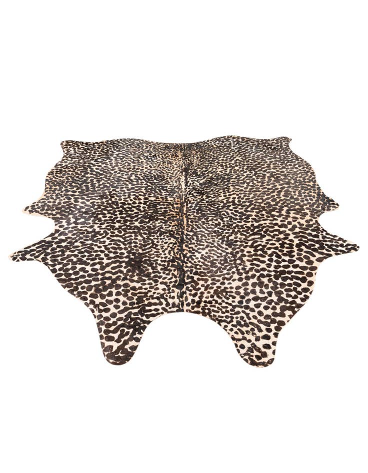 Detail image of  6' 2 x 6' 10 Cowhide Leather Freeform Rug