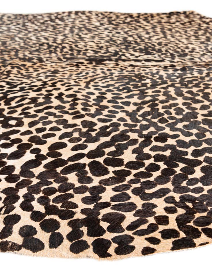 Detail image of  6' 2 x 6' 10 Cowhide Leather Freeform Rug