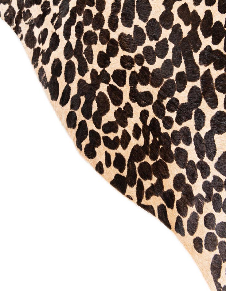 Detail image of  6' 2 x 6' 10 Cowhide Leather Freeform Rug