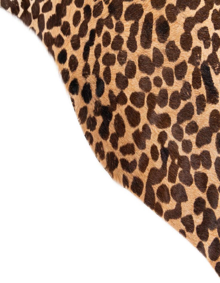 Detail image of  6' 3 x 6' 11 Cowhide Leather Freeform Rug