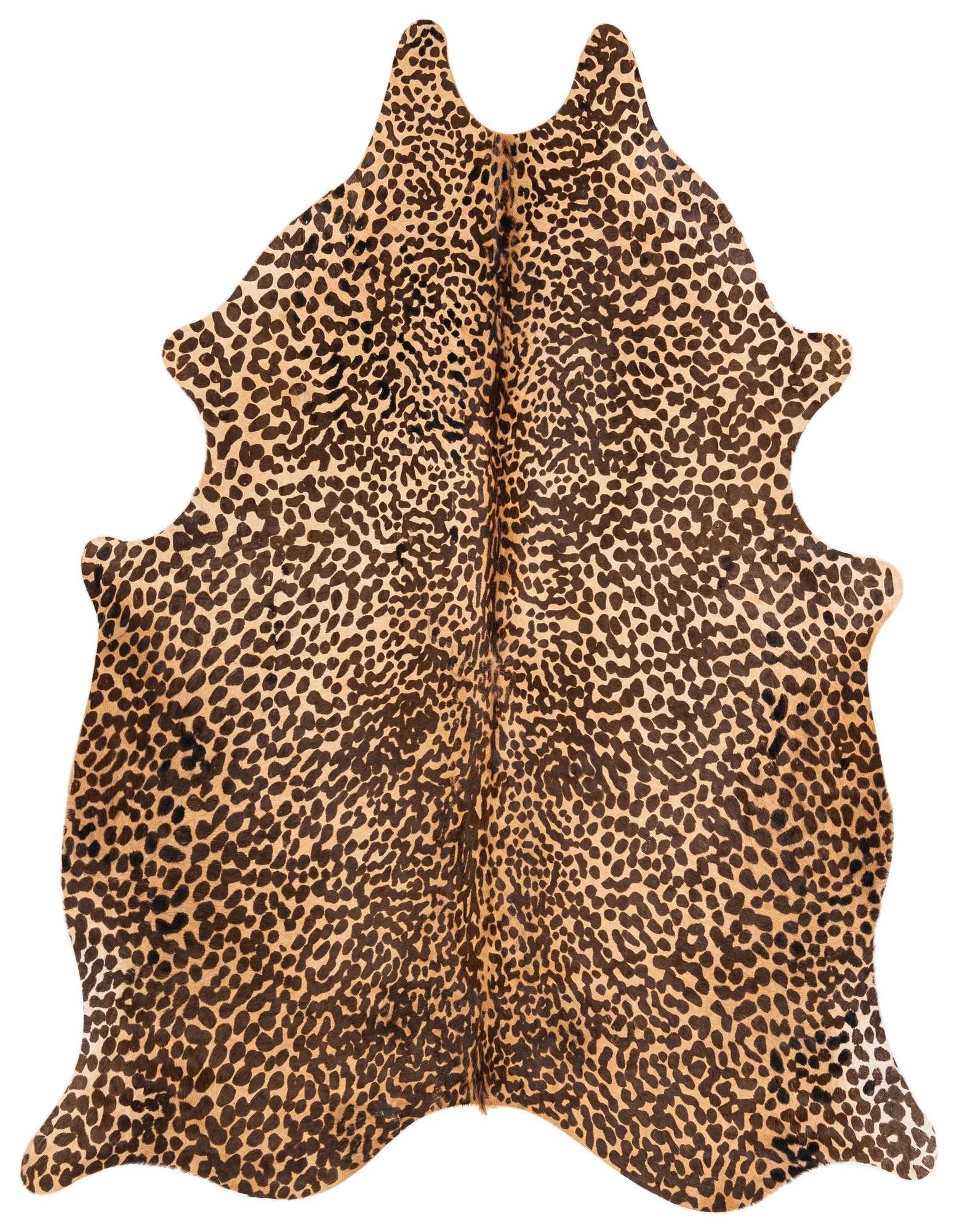 Primary image  6' 3 x 6' 11 Cowhide Leather Freeform Rug
