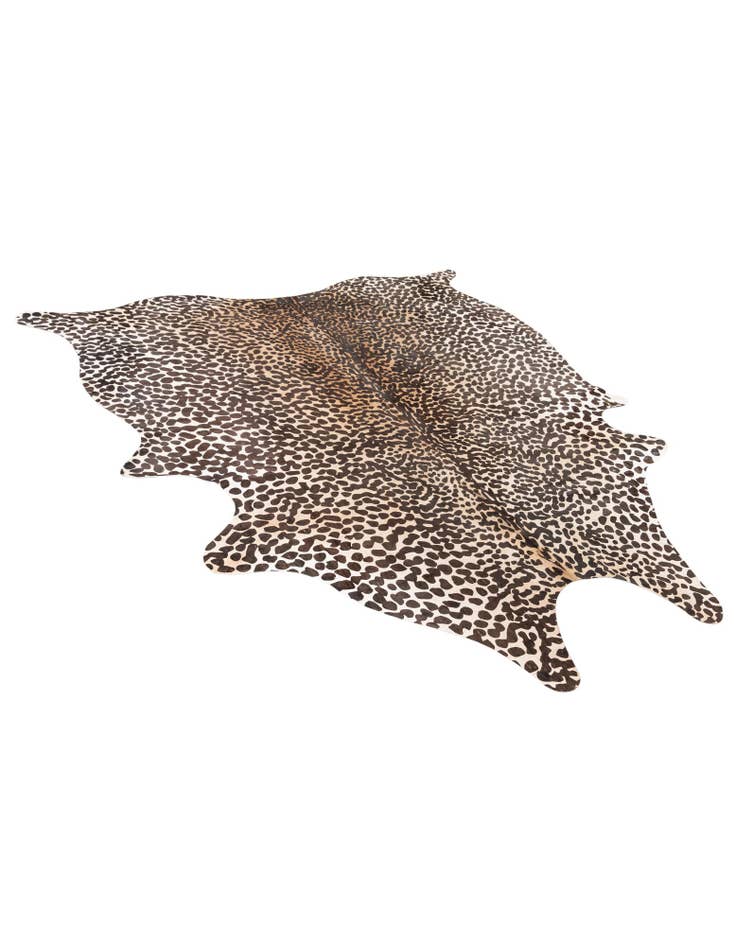 Detail image of  6' 2 x 6' 9 Cowhide Leather Freeform Rug