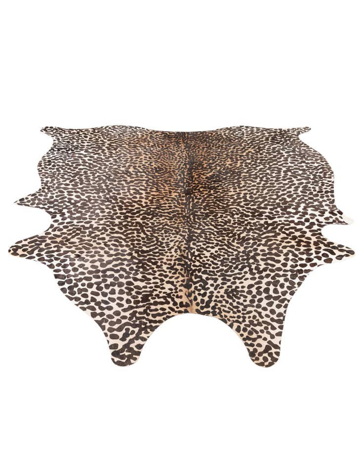 Detail image of  6' 2 x 6' 9 Cowhide Leather Freeform Rug