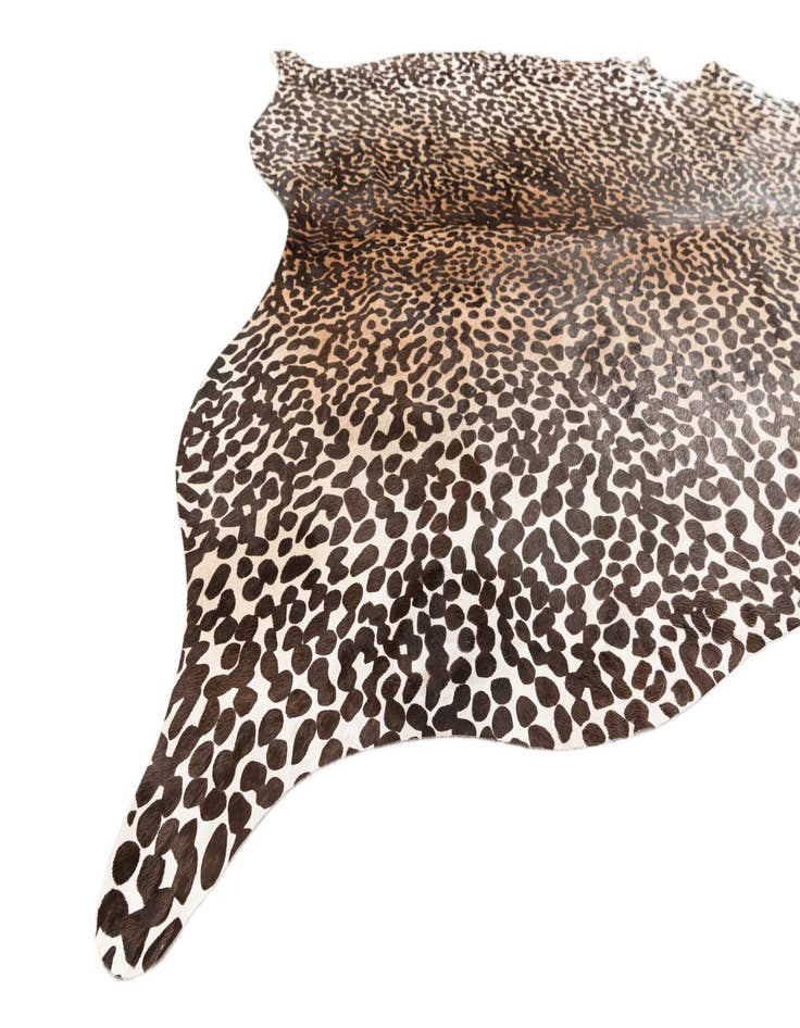 Detail image of  6' 2 x 6' 9 Cowhide Leather Freeform Rug