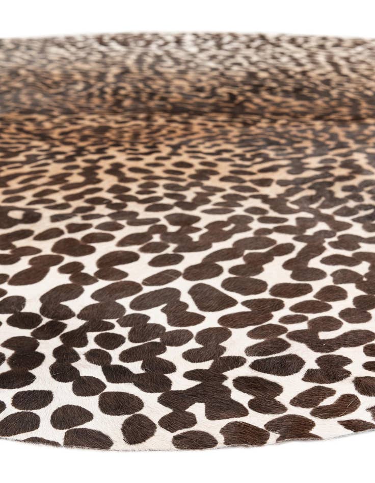 Detail image of  6' 2 x 6' 9 Cowhide Leather Freeform Rug