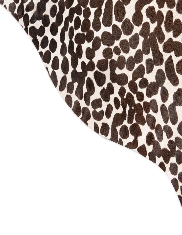 Detail image of  6' 2 x 6' 9 Cowhide Leather Freeform Rug