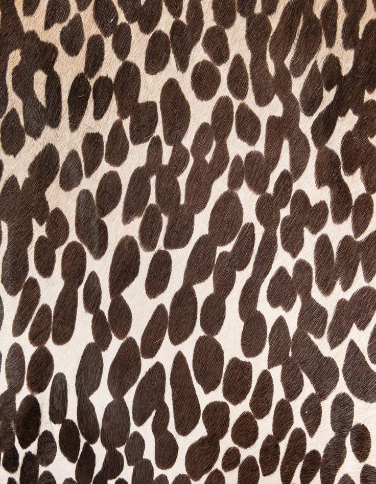 Detail image of  6' 2 x 6' 9 Cowhide Leather Freeform Rug