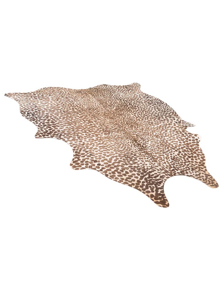 Detail image of  6' x 6' 10 Cowhide Leather Freeform Rug