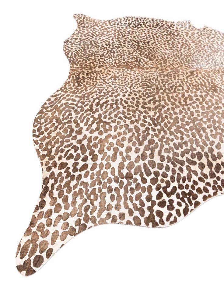 Detail image of  6' x 6' 10 Cowhide Leather Freeform Rug