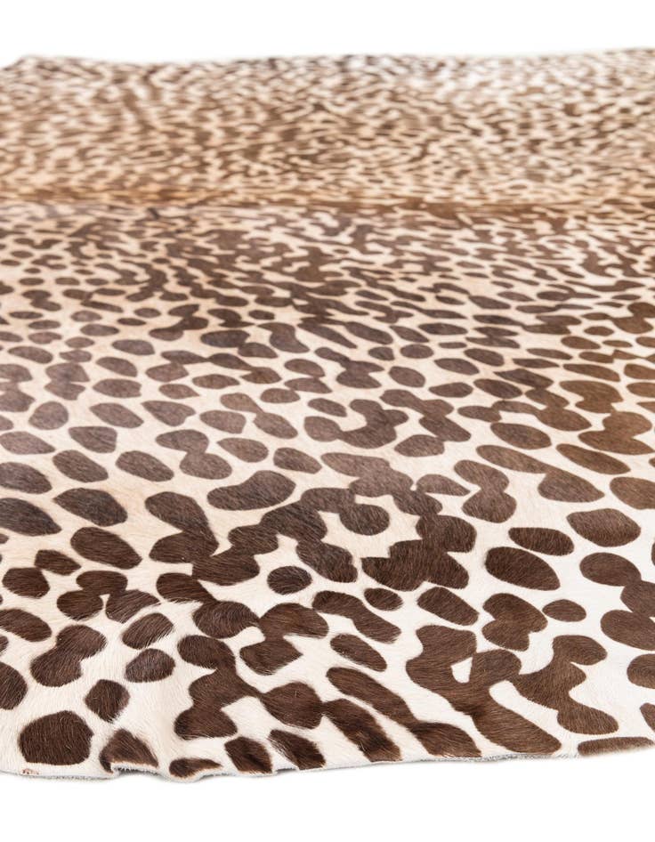 Detail image of  6' x 6' 10 Cowhide Leather Freeform Rug