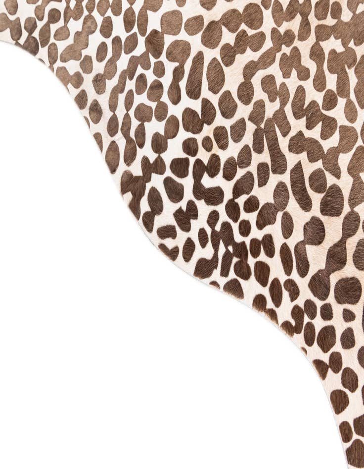 Detail image of  6' x 6' 10 Cowhide Leather Freeform Rug