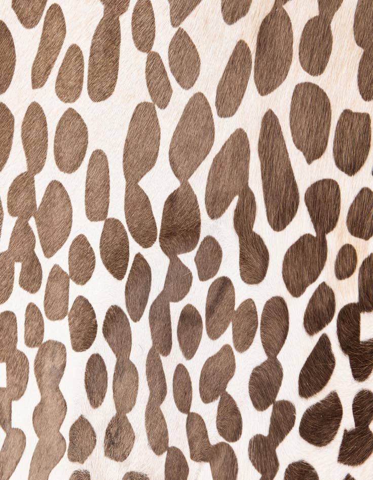 Detail image of  6' x 6' 10 Cowhide Leather Freeform Rug