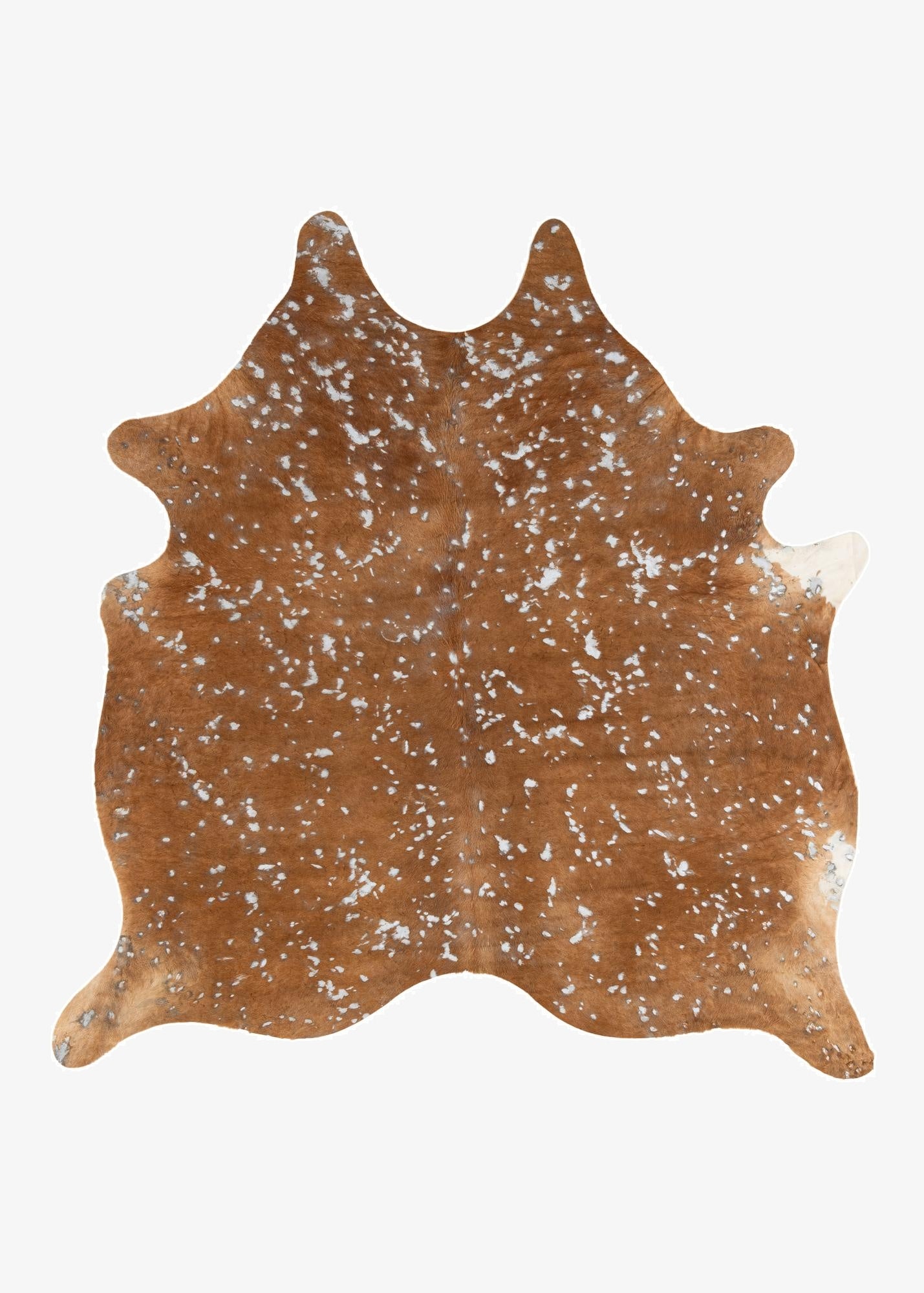  7' x 7' Cowhide Leather Freeform Rug